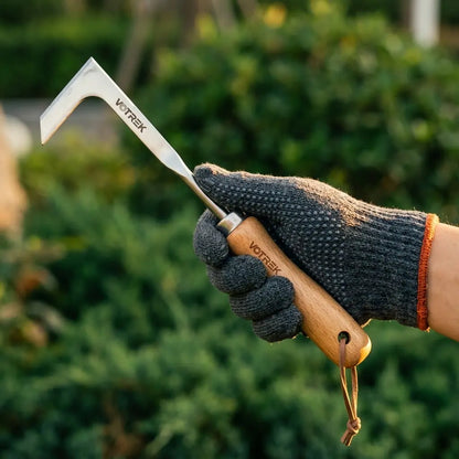 2026 Stainless Steel Crack Weeding Tool with Beech Wood Handle - Ideal Father's Day Gift for Lawn Care and Gardening in Sidewalks, Driveways, Patios, and Narrow Gaps