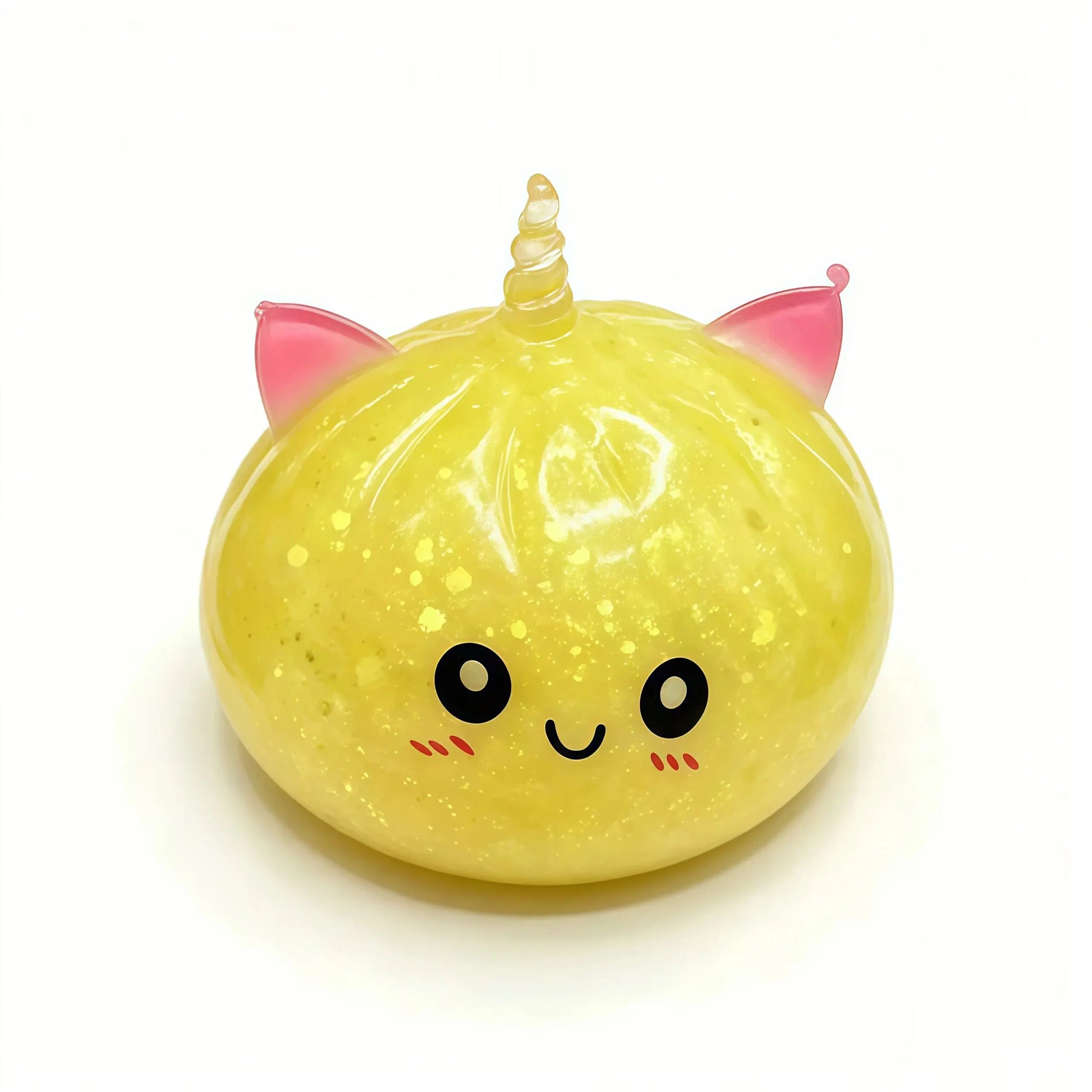 Glitter Unicorn Dumpling Squishy Toy - Jelly Gel Stress Relief Fidget for Stocking Stuffers and Classroom Rewards