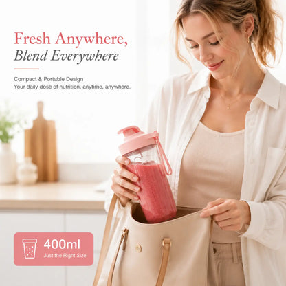 USB Rechargeable Portable Mini Blender - Cordless Smoothie Maker for Shakes, Baby Food, Vegetable Juices, and Travel Use, Leak-Proof Compact Design