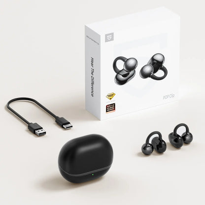 Soundpeats POP Clip Open-Ear Wireless Earbuds with Bluetooth 5.4, ENC Noise Cancelling Microphone, Game Mode, Fast Charging, IPX5 Waterproof Rating, and 30 Hours of Playtime for Sports and Everyday Use