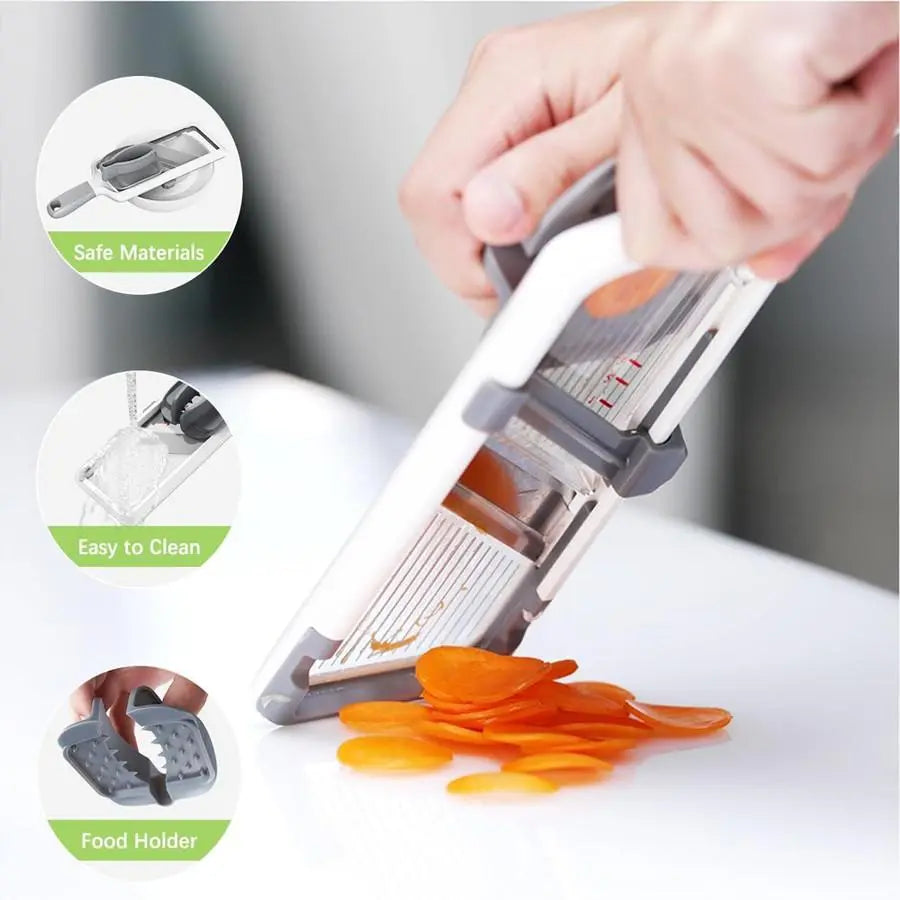 Adjustable Stainless Steel Multifunctional Vegetable Chopper and Slicer - 1 Count Kitchen Utensil and Gadget