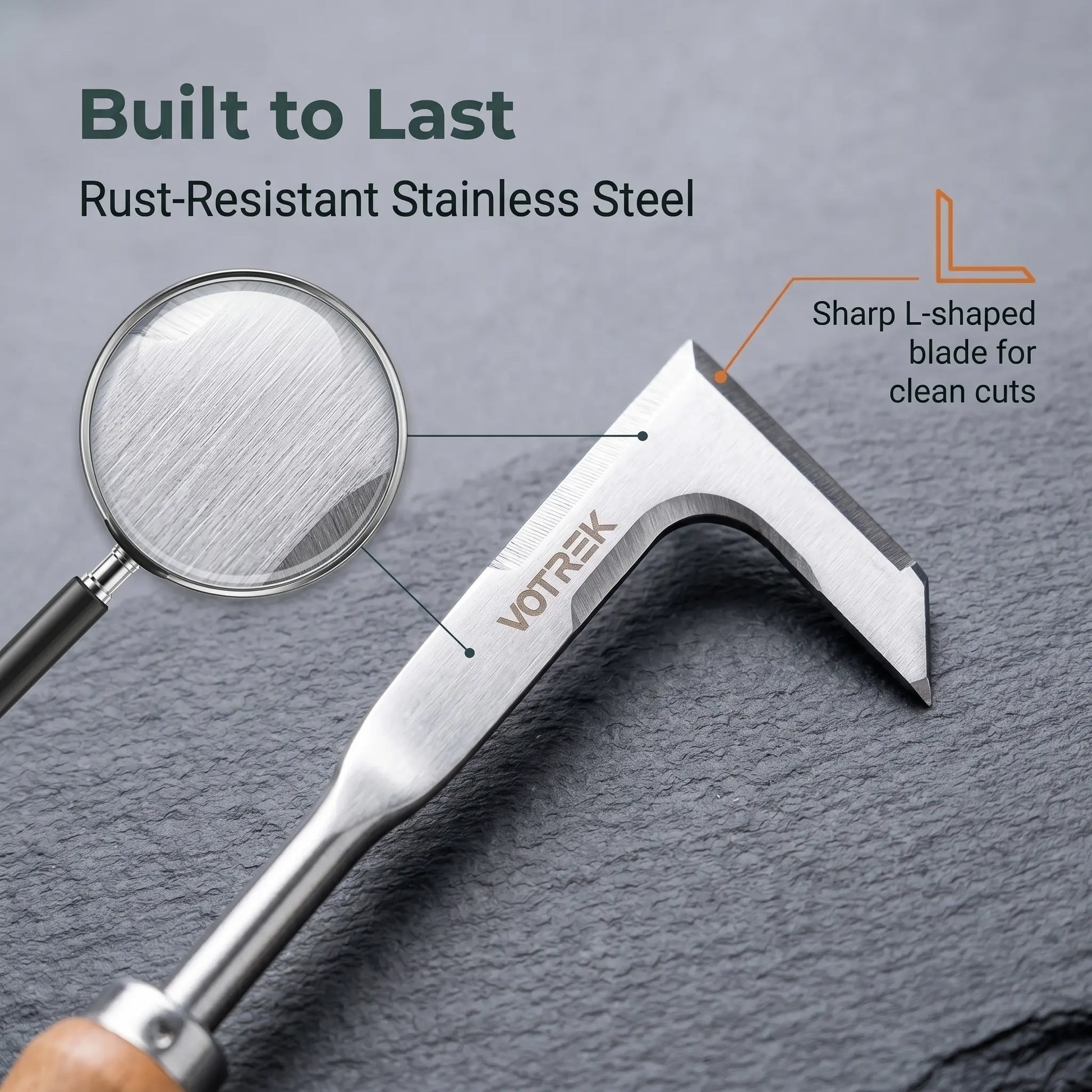 2026 Stainless Steel Crack Weeding Tool with Beech Wood Handle - Ideal Father's Day Gift for Lawn Care and Gardening in Sidewalks, Driveways, Patios, and Narrow Gaps