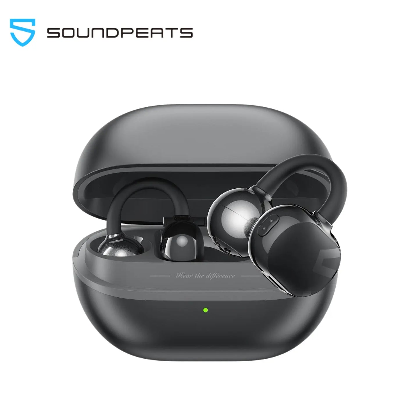 Soundpeats POP Clip Open-Ear Wireless Earbuds with Bluetooth 5.4, ENC Noise Cancelling Microphone, Game Mode, Fast Charging, IPX5 Waterproof Rating, and 30 Hours of Playtime for Sports and Everyday Use
