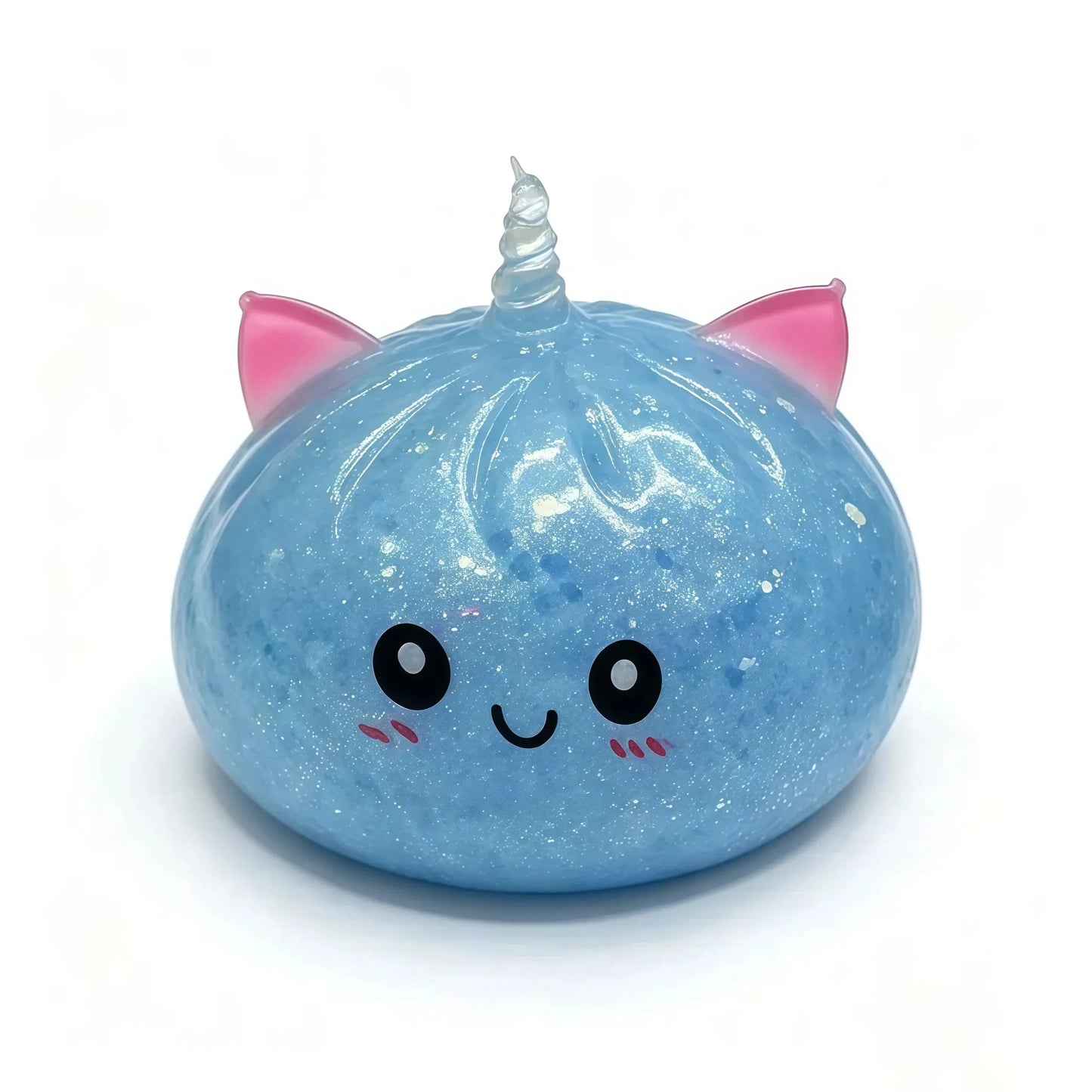 Glitter Unicorn Dumpling Squishy Toy - Jelly Gel Stress Relief Fidget for Stocking Stuffers and Classroom Rewards