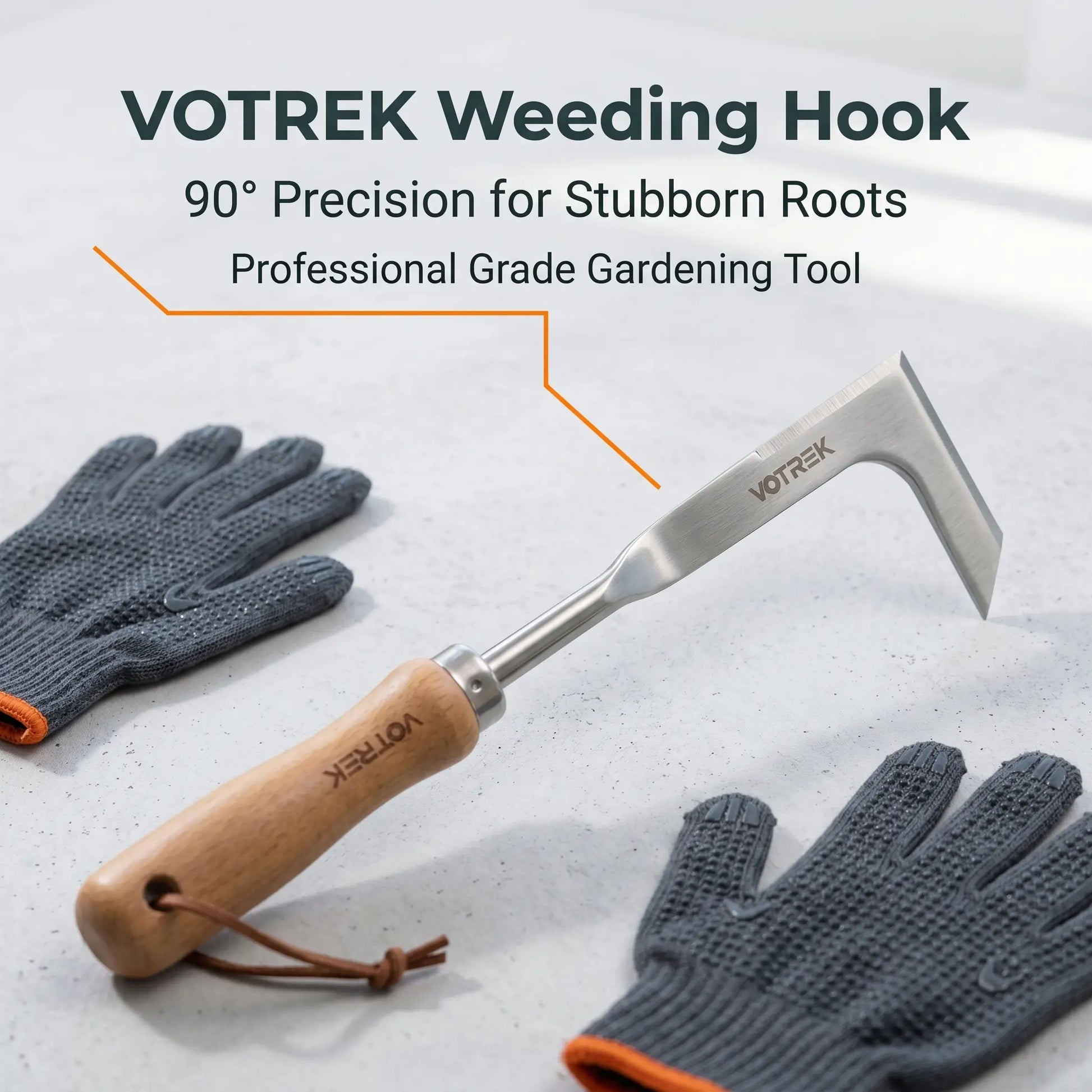 2026 Stainless Steel Crack Weeding Tool with Beech Wood Handle - Ideal Father's Day Gift for Lawn Care and Gardening in Sidewalks, Driveways, Patios, and Narrow Gaps