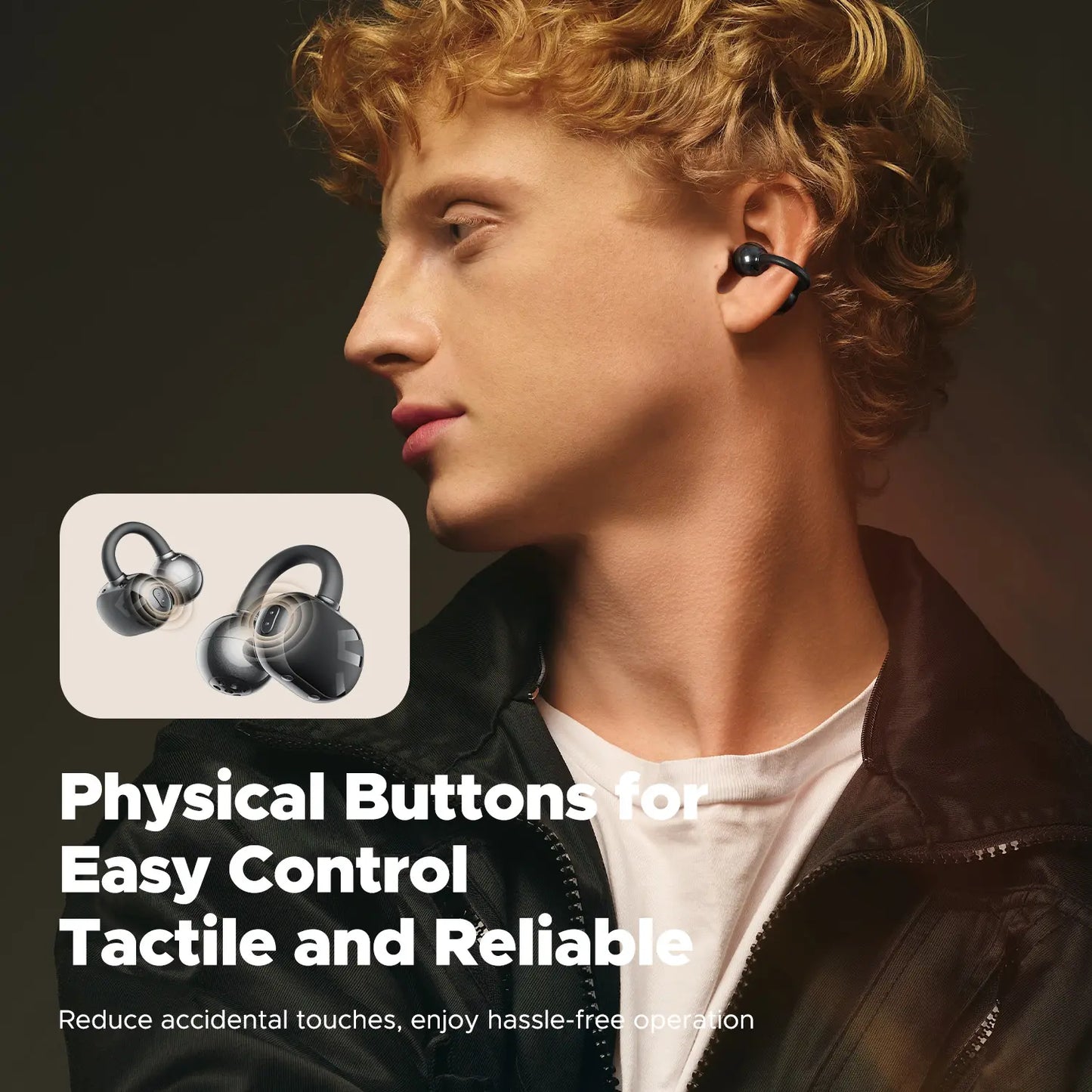 Soundpeats POP Clip Open-Ear Wireless Earbuds with Bluetooth 5.4, ENC Noise Cancelling Microphone, Game Mode, Fast Charging, IPX5 Waterproof Rating, and 30 Hours of Playtime for Sports and Everyday Use