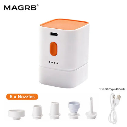 Margrb Compact Portable Air Pump for Air Mattresses and Pool Floats - Rapid Inflate and Deflate for Camping Use