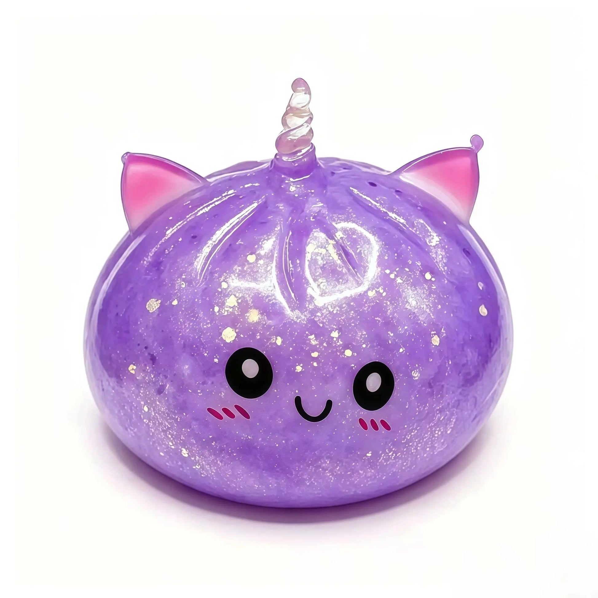 Glitter Unicorn Dumpling Squishy Toy - Jelly Gel Stress Relief Fidget for Stocking Stuffers and Classroom Rewards