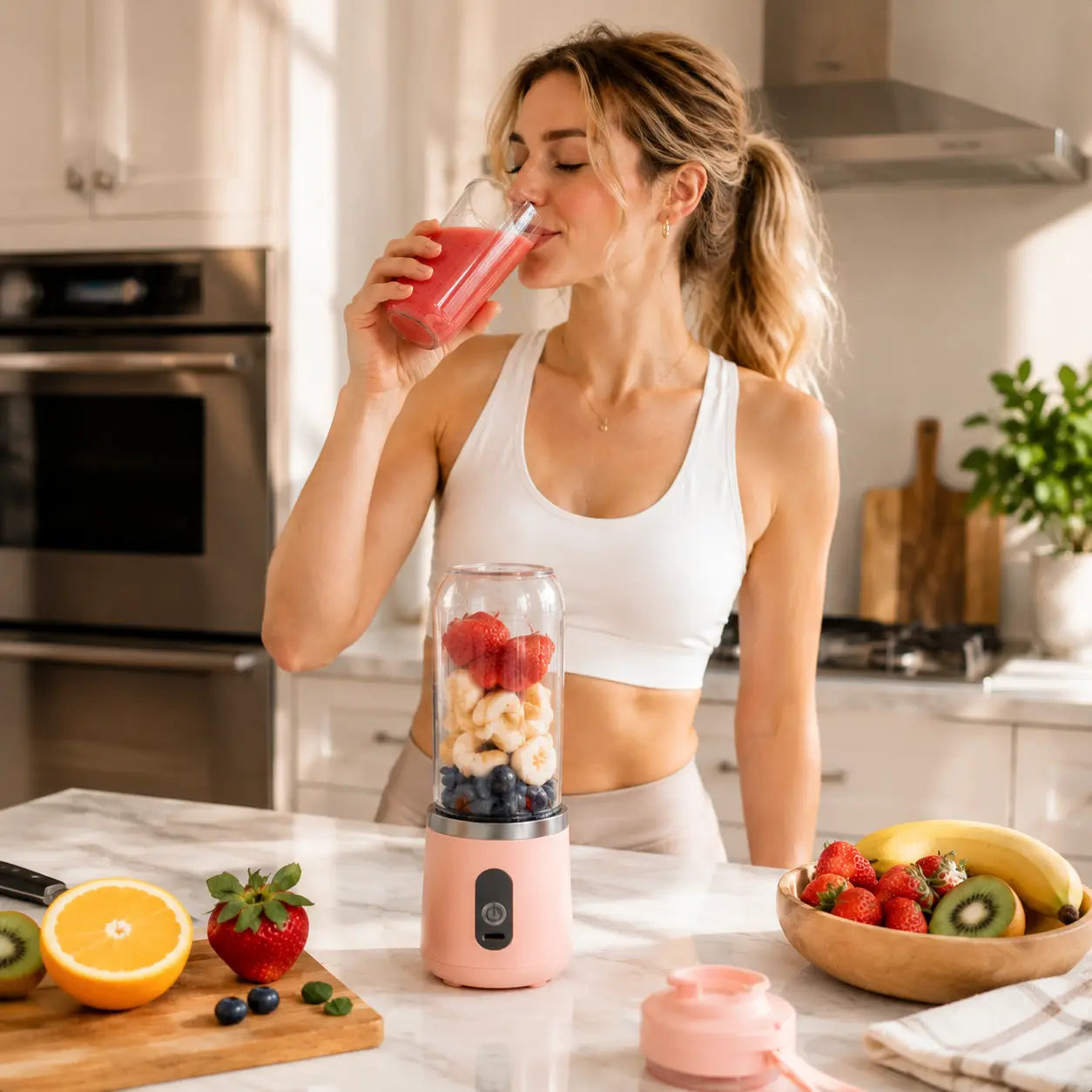 USB Rechargeable Portable Mini Blender - Cordless Smoothie Maker for Shakes, Baby Food, Vegetable Juices, and Travel Use, Leak-Proof Compact Design
