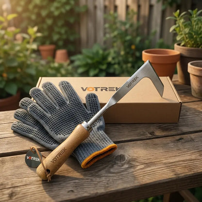 2026 Stainless Steel Crack Weeding Tool with Beech Wood Handle - Ideal Father's Day Gift for Lawn Care and Gardening in Sidewalks, Driveways, Patios, and Narrow Gaps