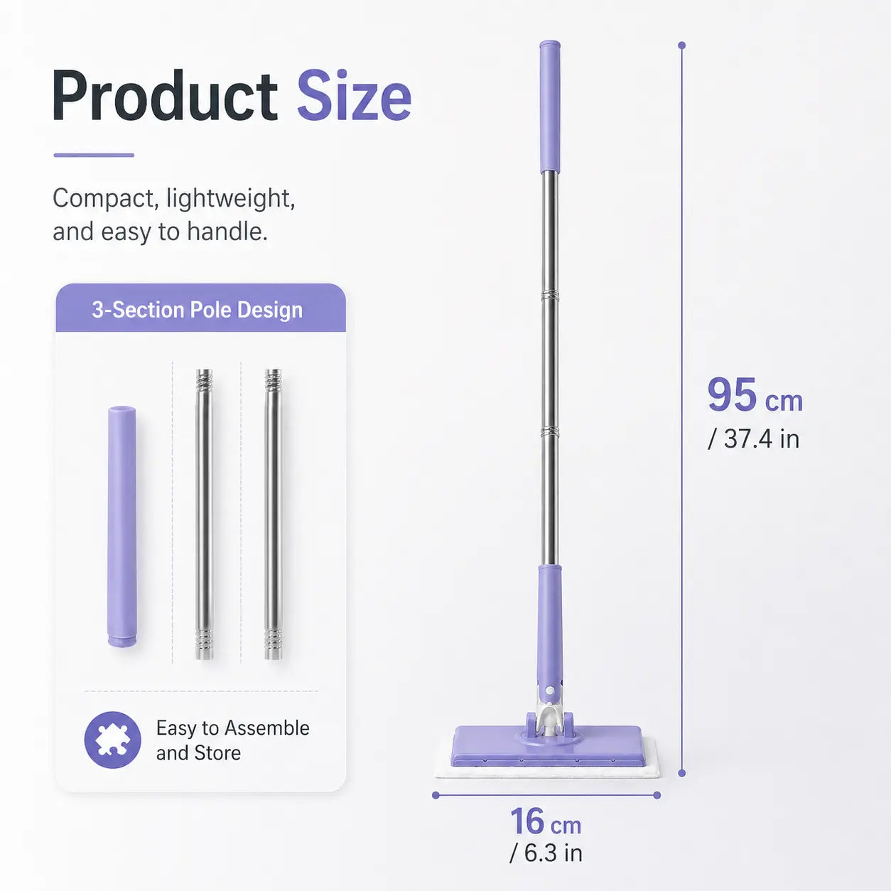 Microfiber Towel Mop for Efficient Home Cleaning (Cloth Not Included)