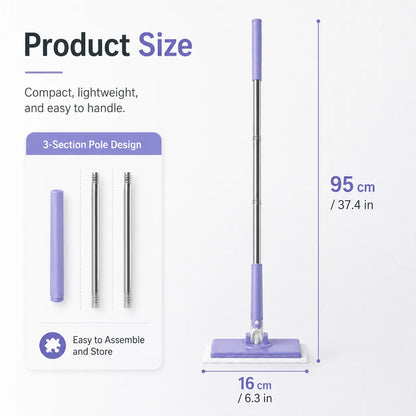 Microfiber Towel Mop for Efficient Home Cleaning (Cloth Not Included)