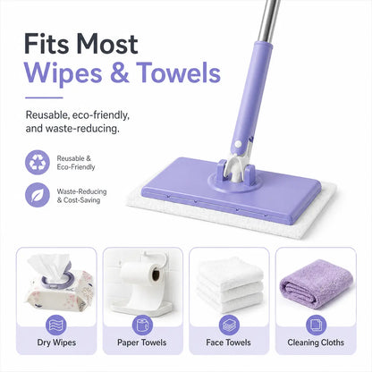 Microfiber Towel Mop for Efficient Home Cleaning (Cloth Not Included)